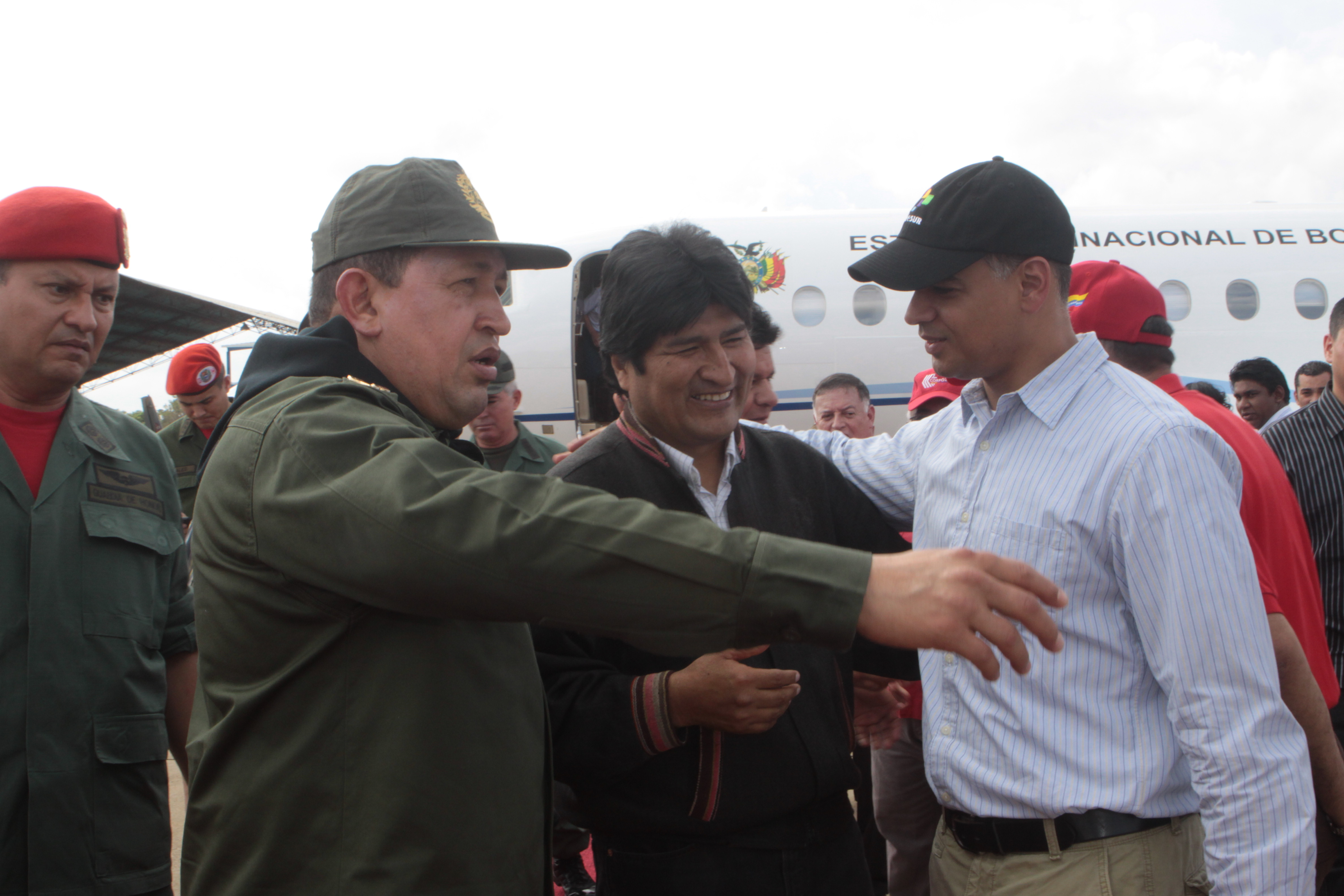 Izarra con Evo Morales