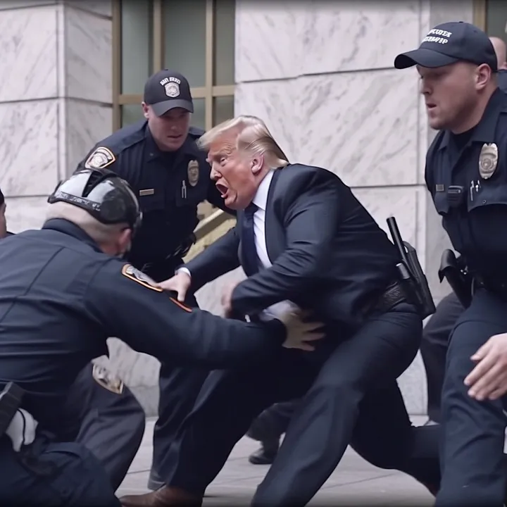 AI generated image of Trump being arrested